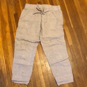 Athlete crop pants. Brown and white. Size 2P